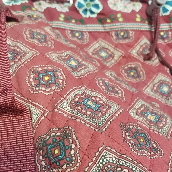 Americana by Sharif Large Quilted Drawstring Duffel Bag Travel Bag Backpack - Picture 11 of 12